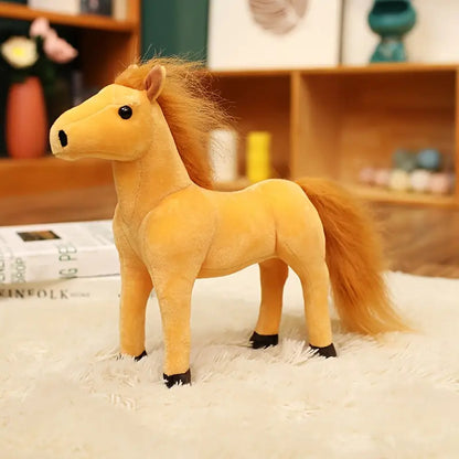 Charming 7.9 inches Plush Horse Figurine - Soft Toy