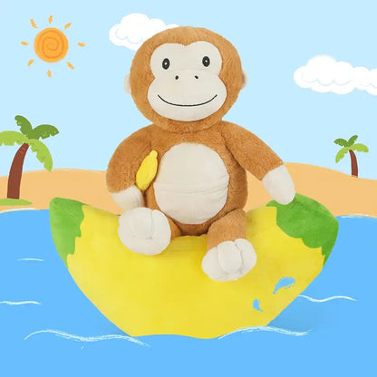 Cuddly 15.7 inches Monkey & Banana Plush Toy