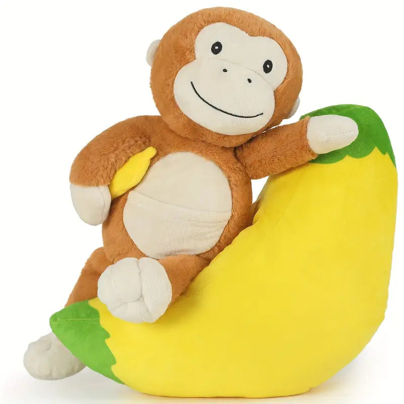 Cuddly 15.7 inches Monkey & Banana Plush Toy