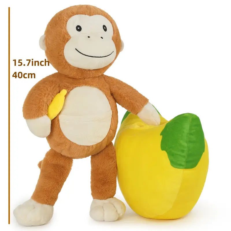 Cuddly 15.7 inches Monkey & Banana Plush Toy